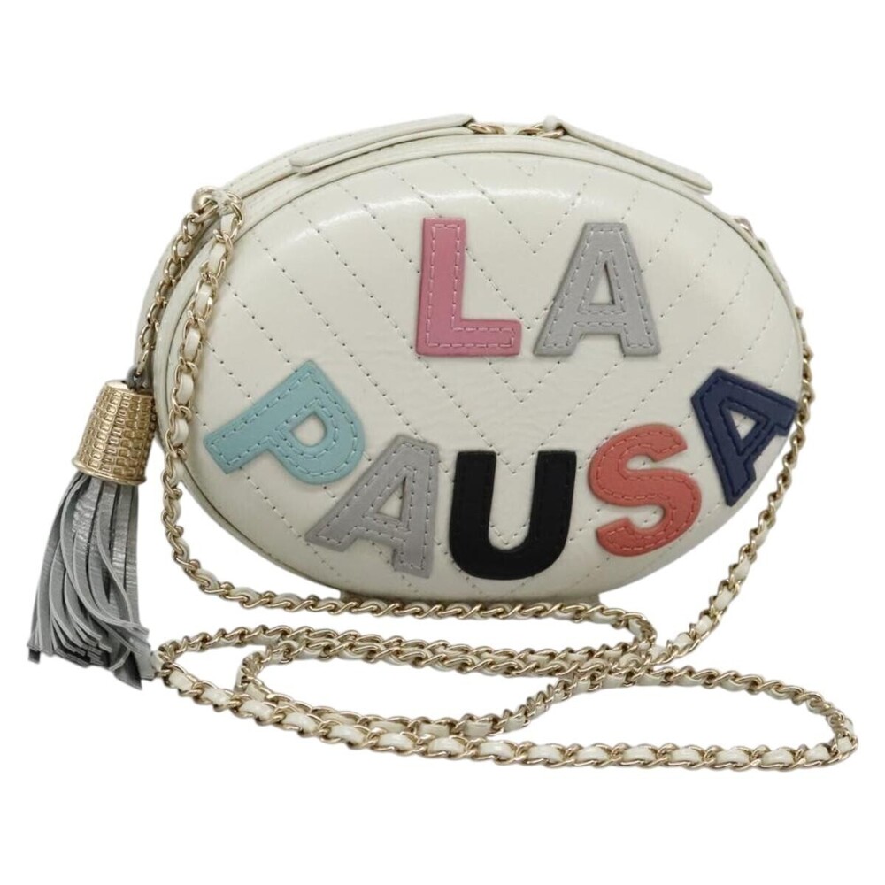 Chanel La Pausa Evening Chevron Lambskin with Applique
